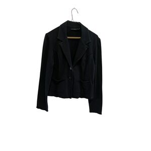 The Limited Women's Black Cotton Blend Blazer Jacket - Size‎ L
